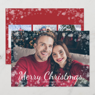 Sneeuw Prettig Kerst Foto Collage Vakantie