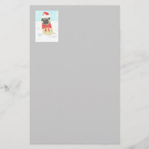Sneeuw Pug Stationery Briefpapier