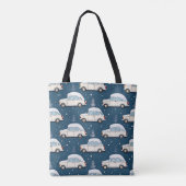 Sneeuw Retro Auto Winter Tas (Achterkant)
