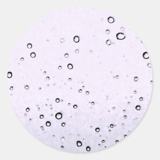 sneeuw ronde sticker (Voorkant)