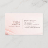 Sneeuw Roos Abstracte curve Visitekaartje (Achterkant)