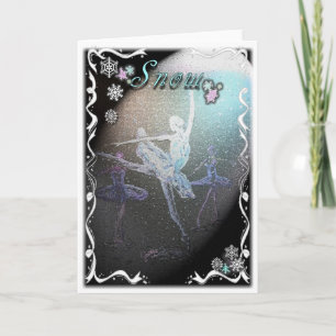 Sneeuw scène-324 van de notekraker feestdagen kaart