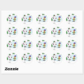 Sneeuw scène ronde sticker (Vel)