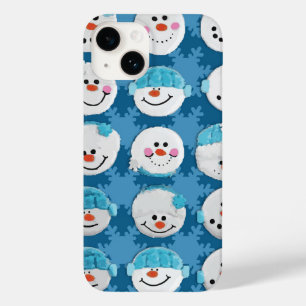 Sneeuw Schattig Baby Blauwe Winter Sneeuwman Case- Case-Mate iPhone 14 Hoesje