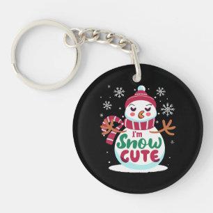 Sneeuw Schattig! Omarm de Winter Charme van Kerstm Sleutelhanger