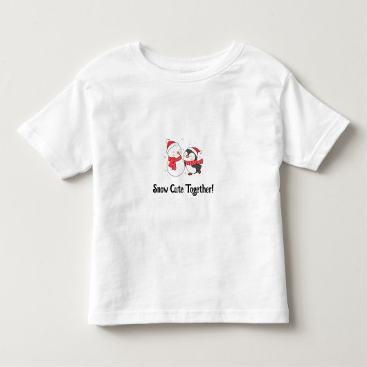Sneeuw schattig samen T-shirt (Voorkant)