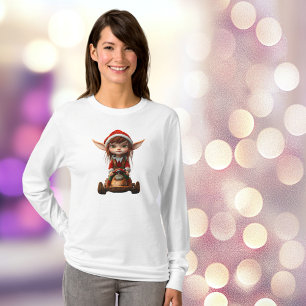 Sneeuw Scooter Kerst Elf Vrouwen T-shirt