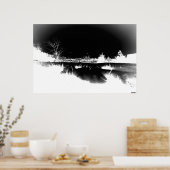 Sneeuw smelten - negatief poster (Keuken)