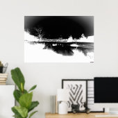 Sneeuw smelten - negatief poster (Thuiskantoor)