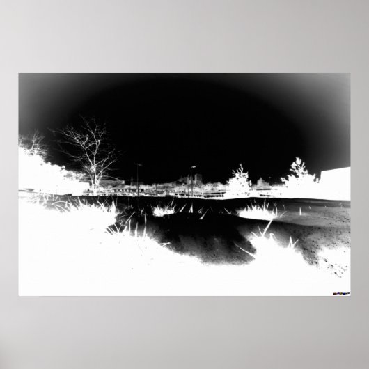 Sneeuw smelten - negatief poster (Voorkant)