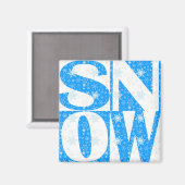 SNEEUW! Sneeuwvlok Lucky Skier's Charm Magnet Magneet (Voorkant / Achterkant)