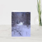 Sneeuw Ster Feestdagen Kaart (Achterkant)