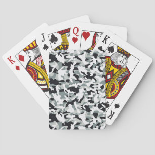 Sneeuw Stof Camouflage Pokerkaarten