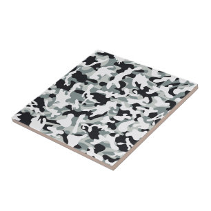 Sneeuw Stof Camouflage  Tegeltje