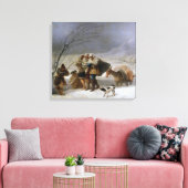 Sneeuw Storm in de winter (door Francisco Goya) Canvas Afdruk (Insitu (Woonkamer))