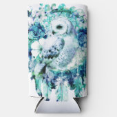 Sneeuw Uil Dreamcatcher Groen en Blauwgroen Blauw (Voorkant)