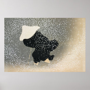 Sneeuw uit Momoyogusa (ca. 1909) door Kamisaka Sek Poster