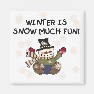 Sneeuw Veel Leuk Sneeuwman Tshirts en geschenken Magneet