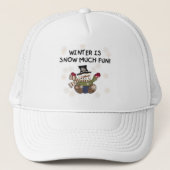 Sneeuw Veel Leuk Sneeuwman Tshirts en geschenken Trucker Pet (Voorkant)