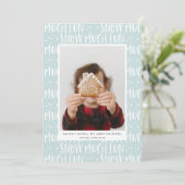 Sneeuw veel leuke fotoscript tekst modern (Staand voorkant)