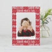 Sneeuw veel leuke fotoscript tekst modern (Staand voorkant)