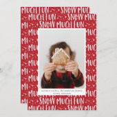 Sneeuw veel leuke fotoscript tekst modern (Voorkant / Achterkant)