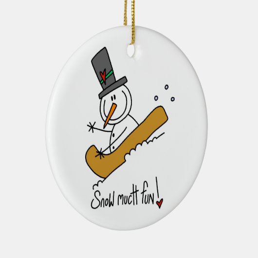 Sneeuw Veel Leuke Sneeuwman Keepsake Ornament (Rechts)