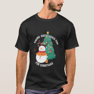 Sneeuw Veel Leuke Xmas Winter Spelen Vrolijk Kerst T-shirt