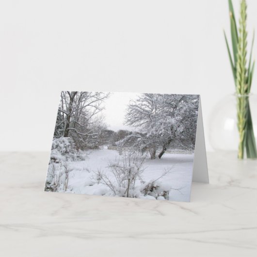 Sneeuw voor Kerstmis Feestdagen Kaart (Voorkant)