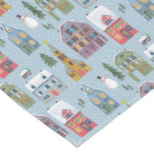 Sneeuw voor rode en blauwe winterslaap korte tafelloper (Hoek)