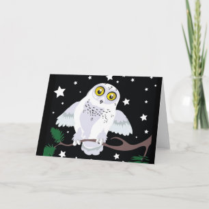 Sneeuw Wenskaarten Owl~Winter Kaart