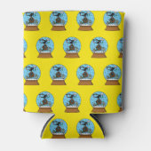 Sneeuw Wereldbol met Blackbird Zingen Blikjeskoeler (Voorkant)