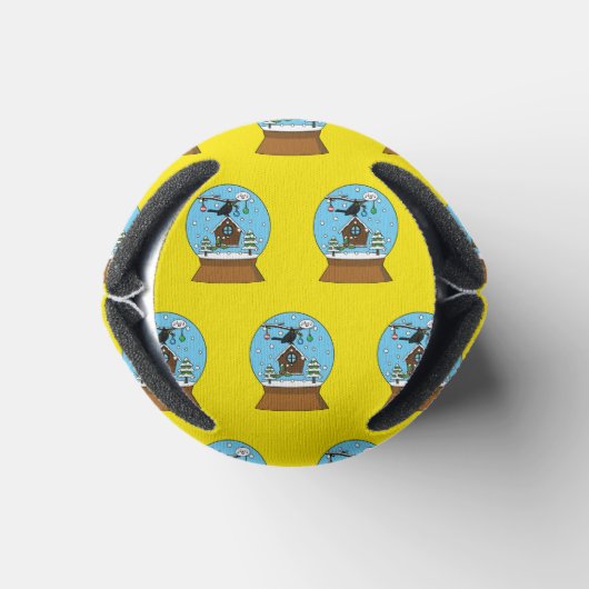 Sneeuw Wereldbol met Blackbird Zingen Blikjeskoeler (Bodem)