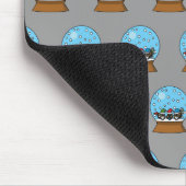 Sneeuw Wereldbol met drie Gnome Uilen Muismat (Hoek)