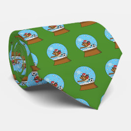 Sneeuw Wereldbol met Schattigee Sparrow Spelen Voe Stropdas