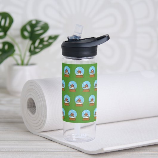 Sneeuw Wereldbol met Schattigee Sparrow Spelen Voe Waterfles (Links)