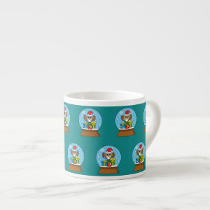 Sneeuw Wereldbol met Sinterklaas Uil Espresso Kop