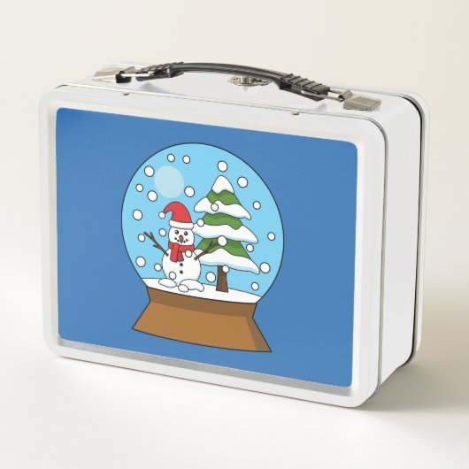 Sneeuw Wereldbol met sneeuwman en dennenboom (Achterkant)