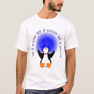 Sneeuw Wereldbol pinguïn - laat het sneeuwen! T-shirt