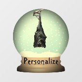 Sneeuw wereldbol zwarte gothiek raamsticker (Vel)