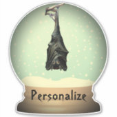 Sneeuw wereldbol zwarte gothiek sticker (Voorkant)