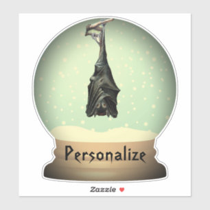 Sneeuw wereldbol zwarte  gothiek sticker