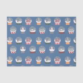 Sneeuw wereldbollen all-over patroon - tissuepapier