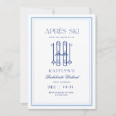 Sneeuw Winter Apres Ski Vrijgezellen Weekend Kaart (Voorkant)