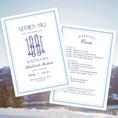 Sneeuw Winter Apres Ski Vrijgezellen Weekend Kaart