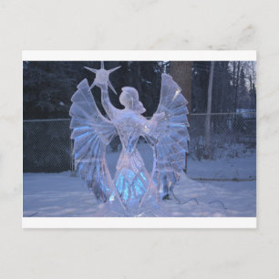 Sneeuw Winter Beeldhouwwerk engel Christendom Ge Briefkaart