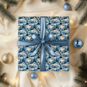 Sneeuw Winter Wonderland Landschap Kerstvakantie Cadeaupapier