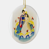 sneeuw wit WPA Keramisch Ornament (Rechts)