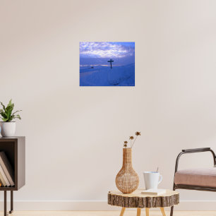 Sneeuw & zonsondergang poster