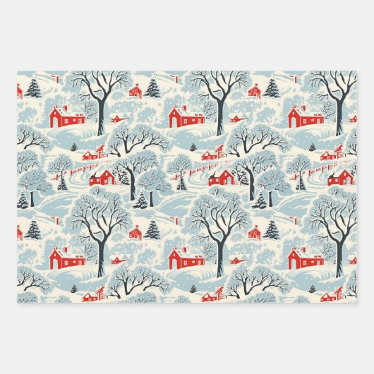 Sneeuwachtig  Landschap Inpakpapier Vel (Voorkant)